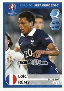 Sticker Loïc Rémy - Road to UEFA Euro 2016 n. 110 - Panini