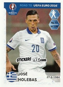 Sticker Jose Holebas - Road to UEFA Euro 2016 n. 117 - Panini
