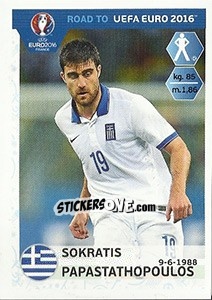 Sticker Sokratis Papastathopoulos - Road to UEFA Euro 2016 n. 118 - Panini
