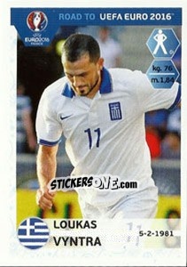 Sticker Loukas Vyntra - Road to UEFA Euro 2016 n. 119 - Panini