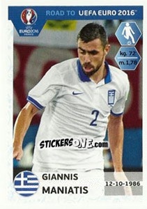 Sticker Giannis Maniatis - Road to UEFA Euro 2016 - Panini
