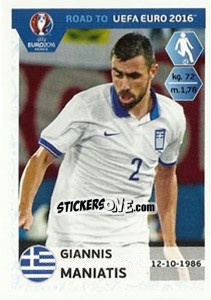 Sticker Giannis Maniatis - Road to UEFA Euro 2016 n. 120 - Panini