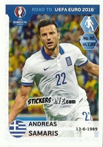 Sticker Andreas Samaris - Road to UEFA Euro 2016 n. 122 - Panini
