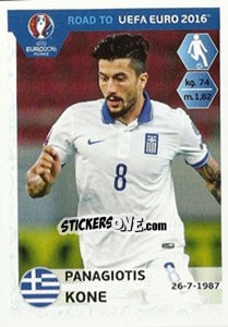 Sticker Panagiotis Kone - Road to UEFA Euro 2016 n. 123 - Panini