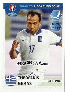 Sticker Theofanis Gekas - Road to UEFA Euro 2016 - Panini