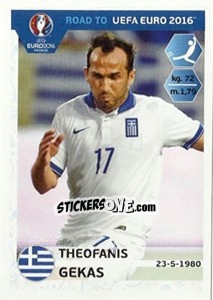 Sticker Theofanis Gekas - Road to UEFA Euro 2016 n. 125 - Panini