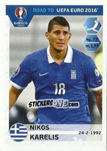 Sticker Nikos Karelis - Road to UEFA Euro 2016 - Panini