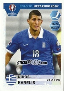 Cromo Nikos Karelis - Road to UEFA Euro 2016 n. 127 - Panini