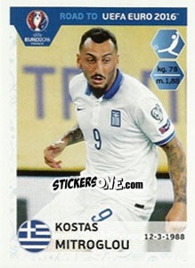 Figurina Kostas Mitroglou - Road to UEFA Euro 2016 n. 128 - Panini