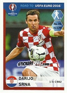 Sticker Darijo Srna - Road to UEFA Euro 2016 - Panini