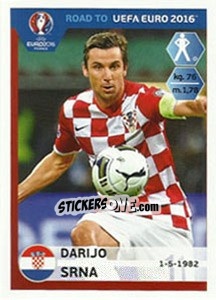 Sticker Darijo Srna - Road to UEFA Euro 2016 n. 130 - Panini