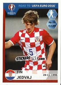 Sticker Tin Jedvaj - Road to UEFA Euro 2016 - Panini