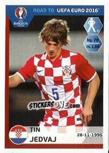 Sticker Tin Jedvaj - Road to UEFA Euro 2016 n. 135 - Panini