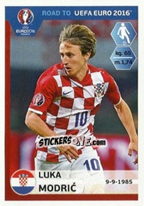Sticker Luka Modric - Road to UEFA Euro 2016 n. 139 - Panini