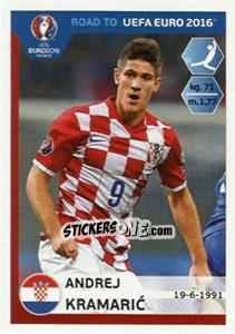 Sticker Andrej Kramaric - Road to UEFA Euro 2016 n. 142 - Panini