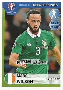 Figurina Marc Wilson - Road to UEFA Euro 2016 - Panini