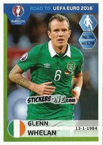 Sticker Glenn Whelan - Road to UEFA Euro 2016 n. 153 - Panini