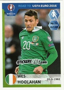 Sticker Wes Hoolahan - Road to UEFA Euro 2016 n. 156 - Panini