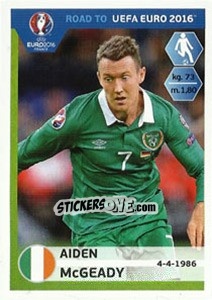 Sticker Aiden McGeady - Road to UEFA Euro 2016 n. 157 - Panini