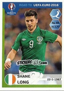 Cromo Shane Long - Road to UEFA Euro 2016 - Panini