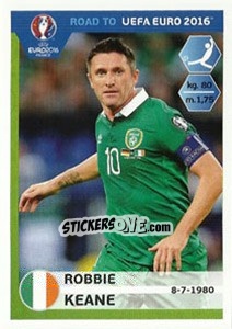 Sticker Robbie Keane - Road to UEFA Euro 2016 n. 159 - Panini