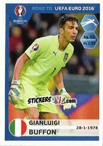 Sticker Gianluigi Buffon - Road to UEFA Euro 2016 n. 161 - Panini