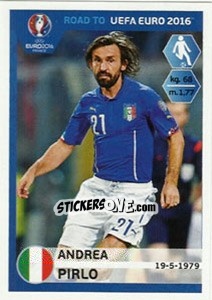 Sticker Andrea Pirlo - Road to UEFA Euro 2016 n. 168 - Panini