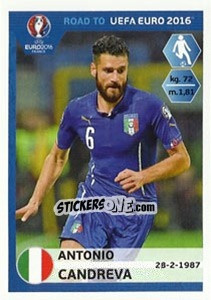 Sticker Antonio Candreva - Road to UEFA Euro 2016 - Panini