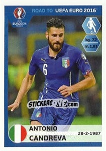 Sticker Antonio Candreva - Road to UEFA Euro 2016 n. 172 - Panini