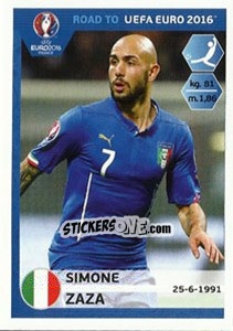 Cromo Simone Zaza - Road to UEFA Euro 2016 - Panini