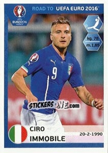 Sticker Ciro Immobile - Road to UEFA Euro 2016 n. 175 - Panini