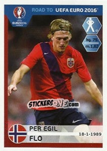 Sticker Per Egil Flo - Road to UEFA Euro 2016 n. 180 - Panini