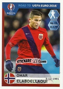 Sticker Omar Elabdellaoui - Road to UEFA Euro 2016 n. 182 - Panini