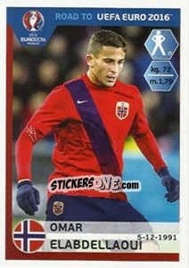 Sticker Omar Elabdellaoui - Road to UEFA Euro 2016 - Panini