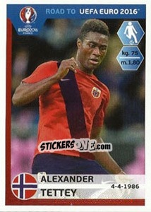 Sticker Alexander Tettey - Road to UEFA Euro 2016 n. 186 - Panini