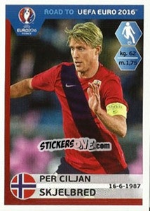 Sticker Per Ciljan Skjelbred - Road to UEFA Euro 2016 n. 187 - Panini