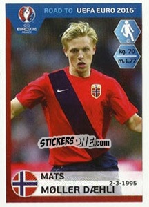 Sticker Mats Moller Daehli - Road to UEFA Euro 2016 n. 188 - Panini