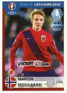 Sticker Martin Odegaard - Road to UEFA Euro 2016 n. 189 - Panini