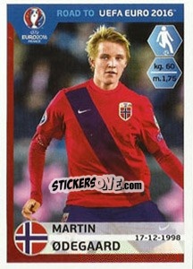 Sticker Martin Odegaard - Road to UEFA Euro 2016 - Panini