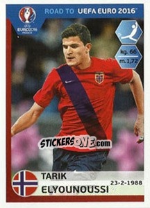 Sticker Tarik Elyounoussi - Road to UEFA Euro 2016 n. 190 - Panini