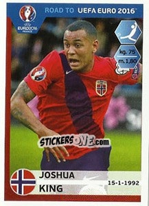 Cromo Joshua King - Road to UEFA Euro 2016 - Panini