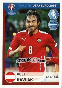 Sticker Veli Kavlak - Road to UEFA Euro 2016 n. 199 - Panini
