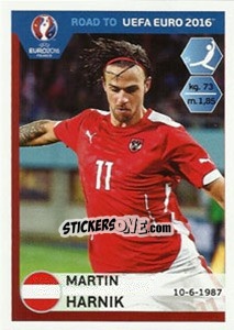 Sticker Martin Harnik - Road to UEFA Euro 2016 n. 206 - Panini