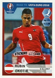Sticker Rubin Okotie - Road to UEFA Euro 2016 n. 207 - Panini