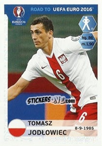 Sticker Tomasz Jodlowiec - Road to UEFA Euro 2016 n. 214 - Panini