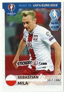 Sticker Sebastian Mila - Road to UEFA Euro 2016 n. 218 - Panini