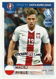 Sticker Maciej Rybus - Road to UEFA Euro 2016 n. 219 - Panini