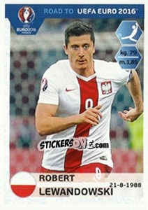 Sticker Robert Lewandowski - Road to UEFA Euro 2016 n. 224 - Panini