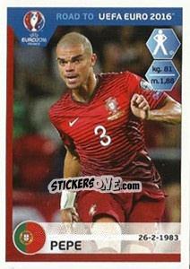 Sticker Pepe - Road to UEFA Euro 2016 n. 226 - Panini