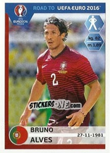 Sticker Bruno Alves - Road to UEFA Euro 2016 - Panini